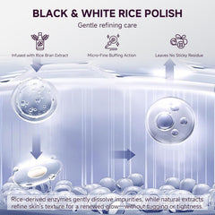 PIVETOS Rice Peel Exfoliating Shot formula dissolves impurities gently.