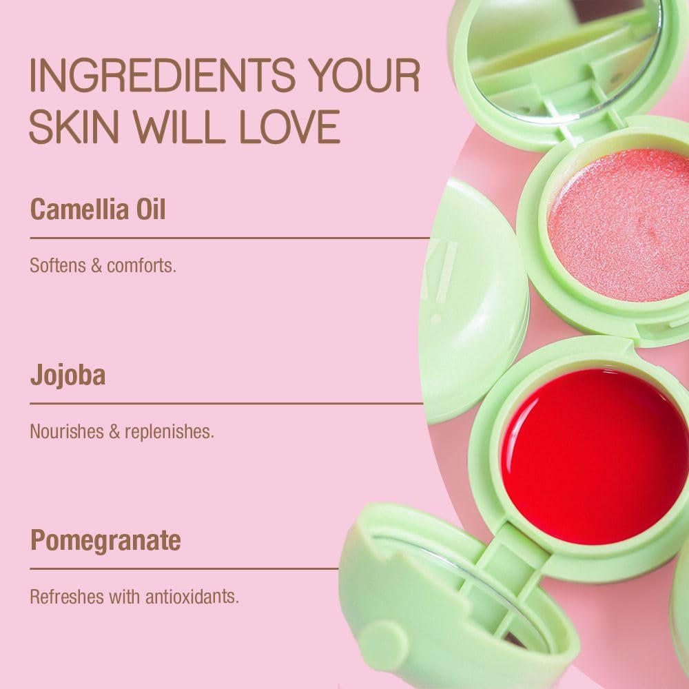 Pixi LipMask being applied on lips for even coverage