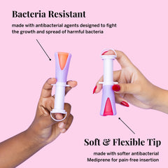 Pixie Cup Applicator travel-case-included for on-the-go convenience.