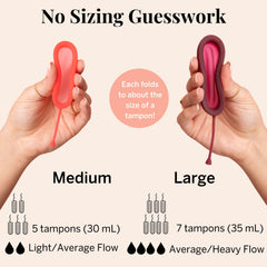 Pixie Cup product in-use image showing discreet insertion