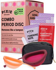 Pixie Cup disc softest-material close-up highlights comfortable, skin-friendly silicone