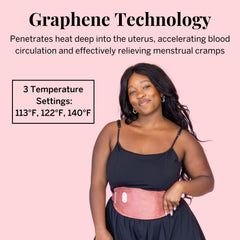 Pixie Cup Eva Thermal shows five massage modes for deep abdominal relaxation.