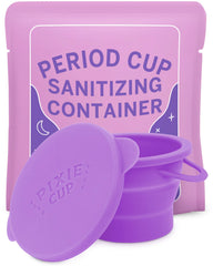 Pixie Cup sterilizing container folded for travel and storage.