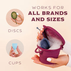 Pixie Cup sterilizing container microwaveable use for fast cleaning between tasks