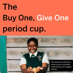 Pixie Cup 10-year durability shot emphasizes long-lasting reusable feminine care.