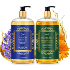 Two-pack Pjordo body massage oil bottles