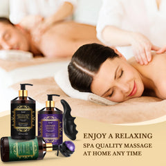 Skin-tightening and moisturizing massage oil blend
