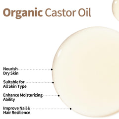 Two 4 oz cold-pressed castor oil bottles