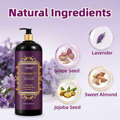 Close-up of lavender essential oil ingredients