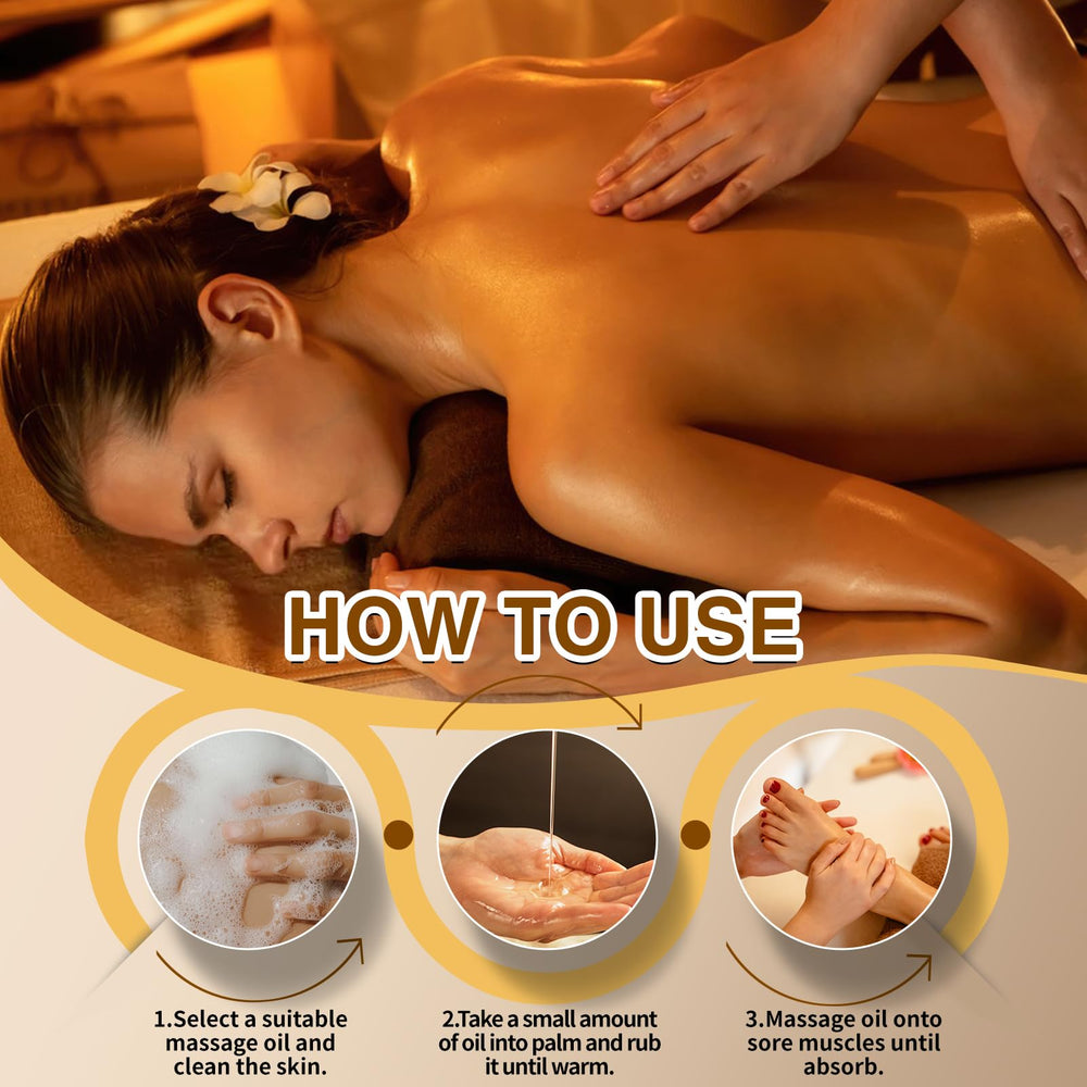 Relaxing massage oil for massage therapy