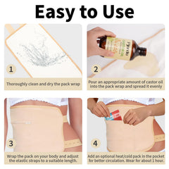 Soft, moisturized skin after castor oil treatment