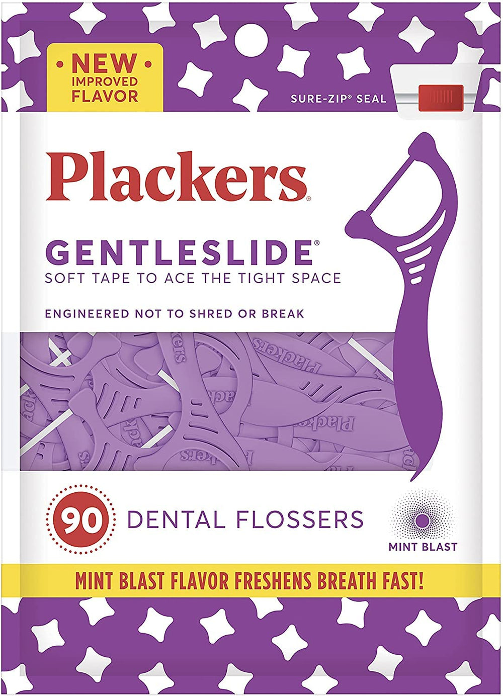 PLACKERS Gentleslide Dentla Flossers packaging