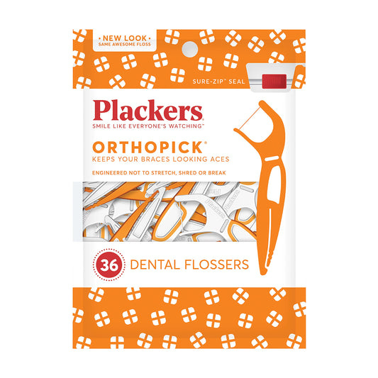 Plackers OrthoPick Flosser for Braces front view