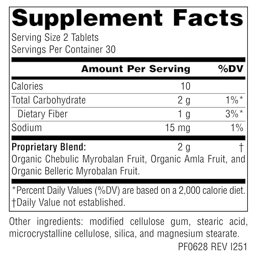 Triphala 1000mg tablets close-up