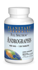 Planetary Herbals Full Spectrum Andrographis 400mg bottle with 120 tablets