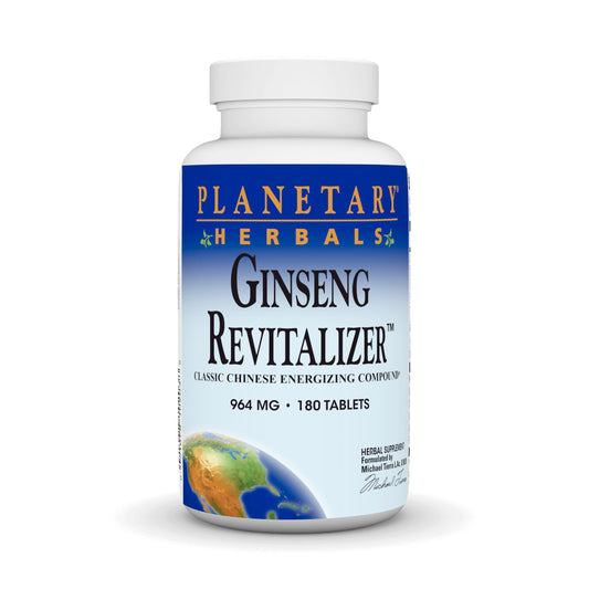 Front view of Planetary Herbals Ginseng Revitalizer 964 mg 180 tablets