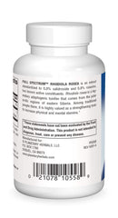 Close-up of Rhodiola Rosea Full Spectrum bottle label