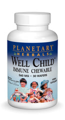 Planetary Herbals Well Child Immune Chewable Wafers bottle with label