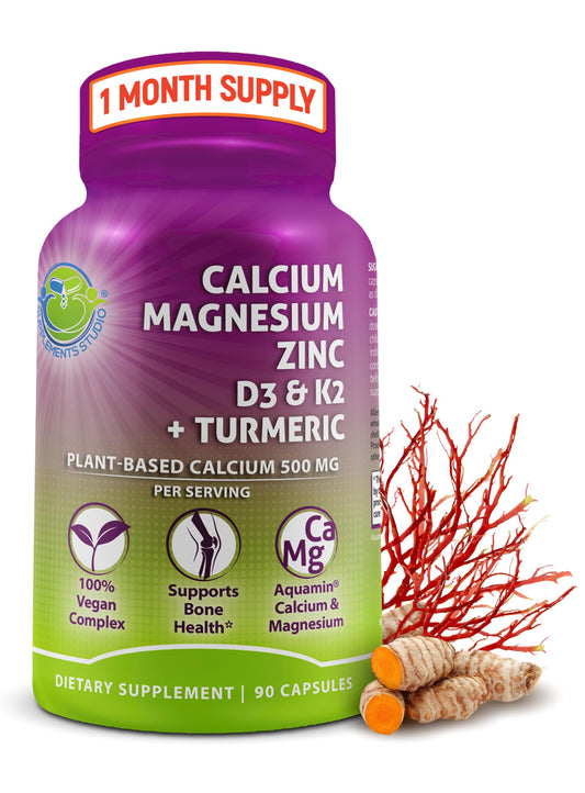 Plant-Based Calcium Aquamin 500mg bottle