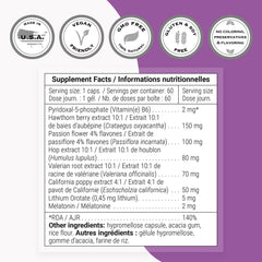 Plant-based sleep ingredients shown as capsules