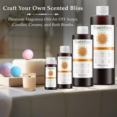 Plant Guru Frankincense Fragrance Oil candle-making use for earthy, resinous ambiance.