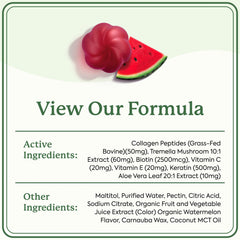 Gummies with fresh watermelon slices for flavor