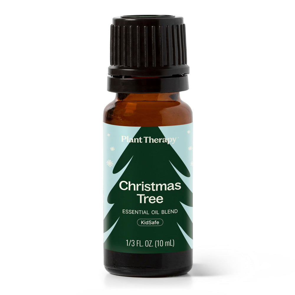 Bottle of Plant Therapy Christmas Tree Essential Oil Blend 10 mL