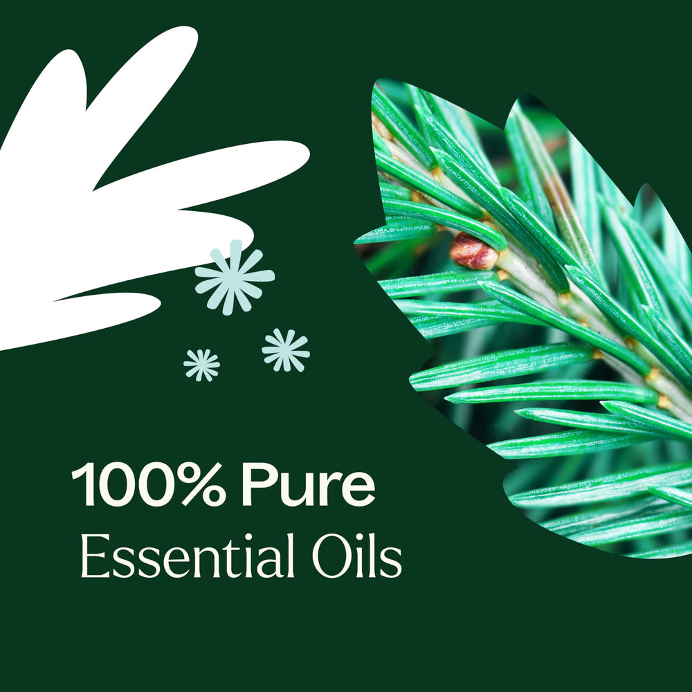 Assorted essential oil bottles with Christmas aroma