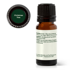 Holiday-themed aromatherapy setup with essential oils