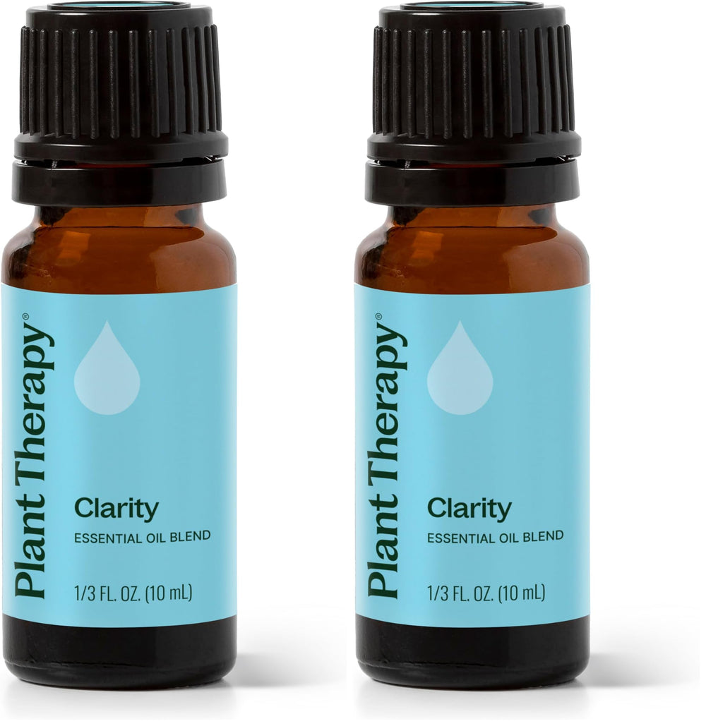Plant Therapy Clarity bottle front view highlighting focus-support potential.