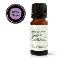 Packaging of Plant Therapy Clary Sage oil with label and cap
