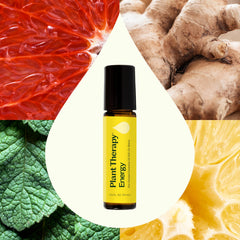 Key ingredients of Energy blend: Orange Blood, Peppermint, Lemon, Ginger, Eucalyptus, Geranium