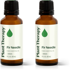 Plant Therapy Fir Needle Oil bottle with pure, woody aroma for calm spaces.