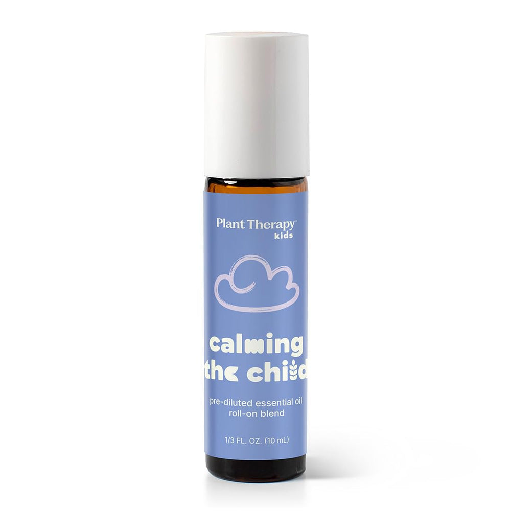 Back label with ingredients and directions on the KidSafe Calming the Child roll-on