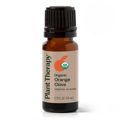 Plant Therapy Organic Orange Clove essential oil blend 10 mL front view