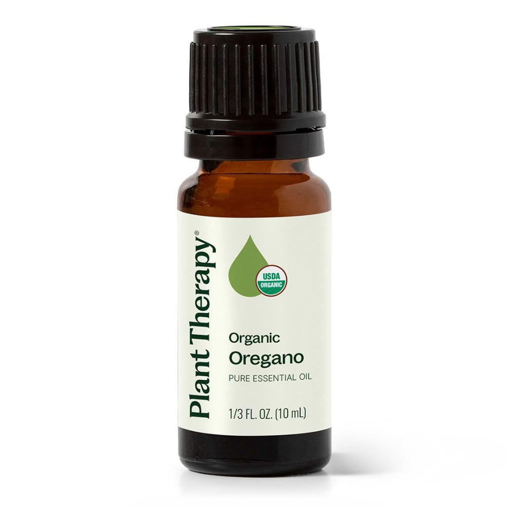 Front view of Plant Therapy Organic Oregano Essential Oil 10 mL bottle