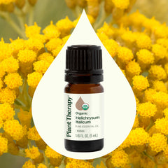 USDA Organic certification label for Helichrysum Italicum oil