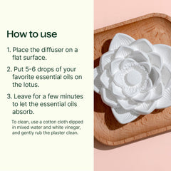 Natural materials of the lotus diffuser with wood base