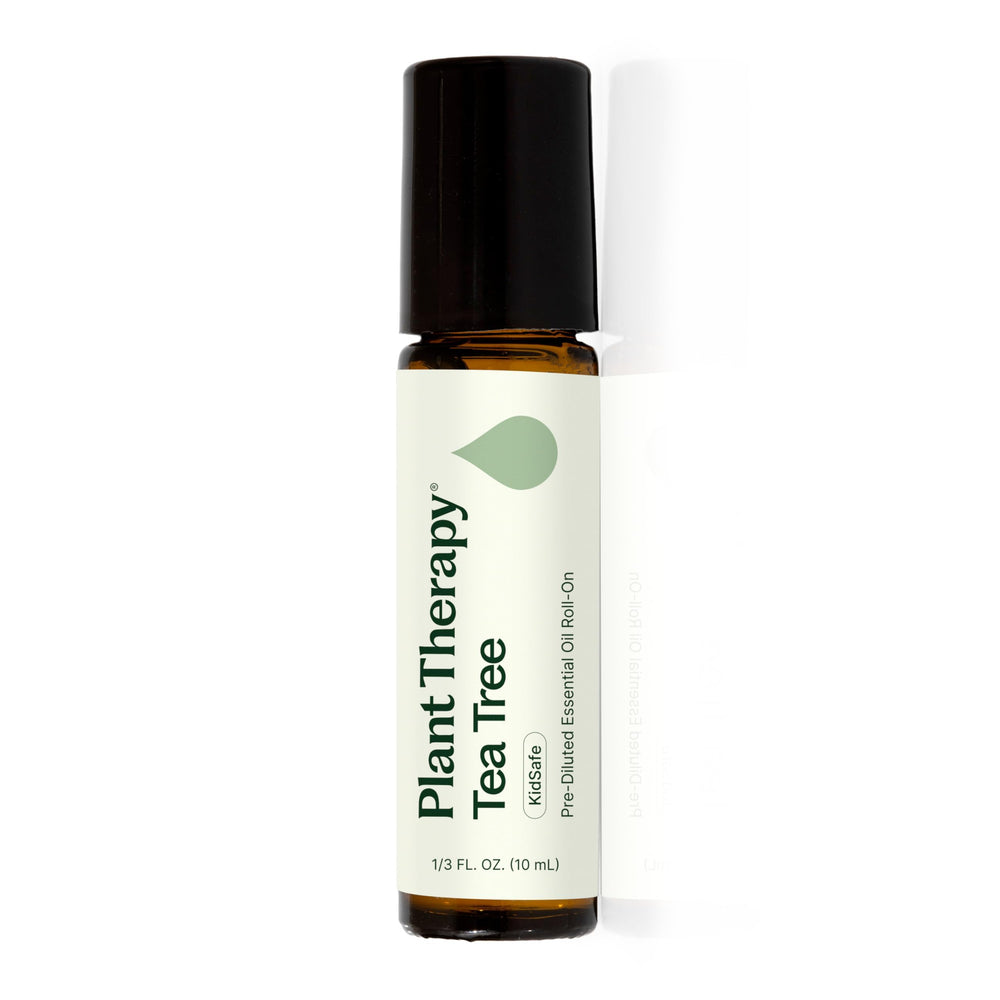 Plant Therapy Tea Tree essential oil bottle with roll-on applicator - 10 mL