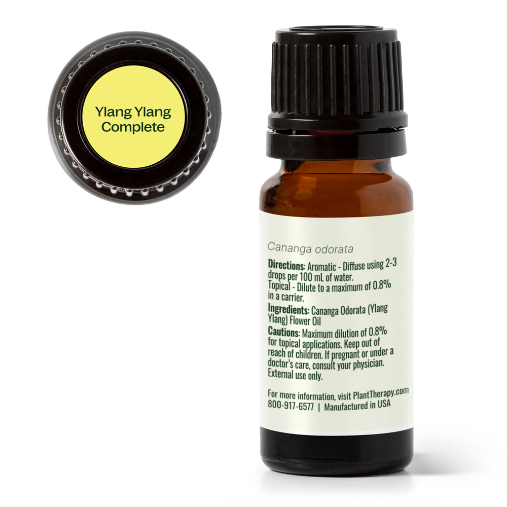 Packaging label of Plant Therapy Ylang Ylang Complete Essential Oil