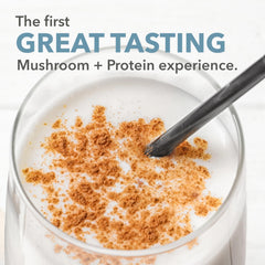Close-up of ingredients and 2000mg mushroom blend