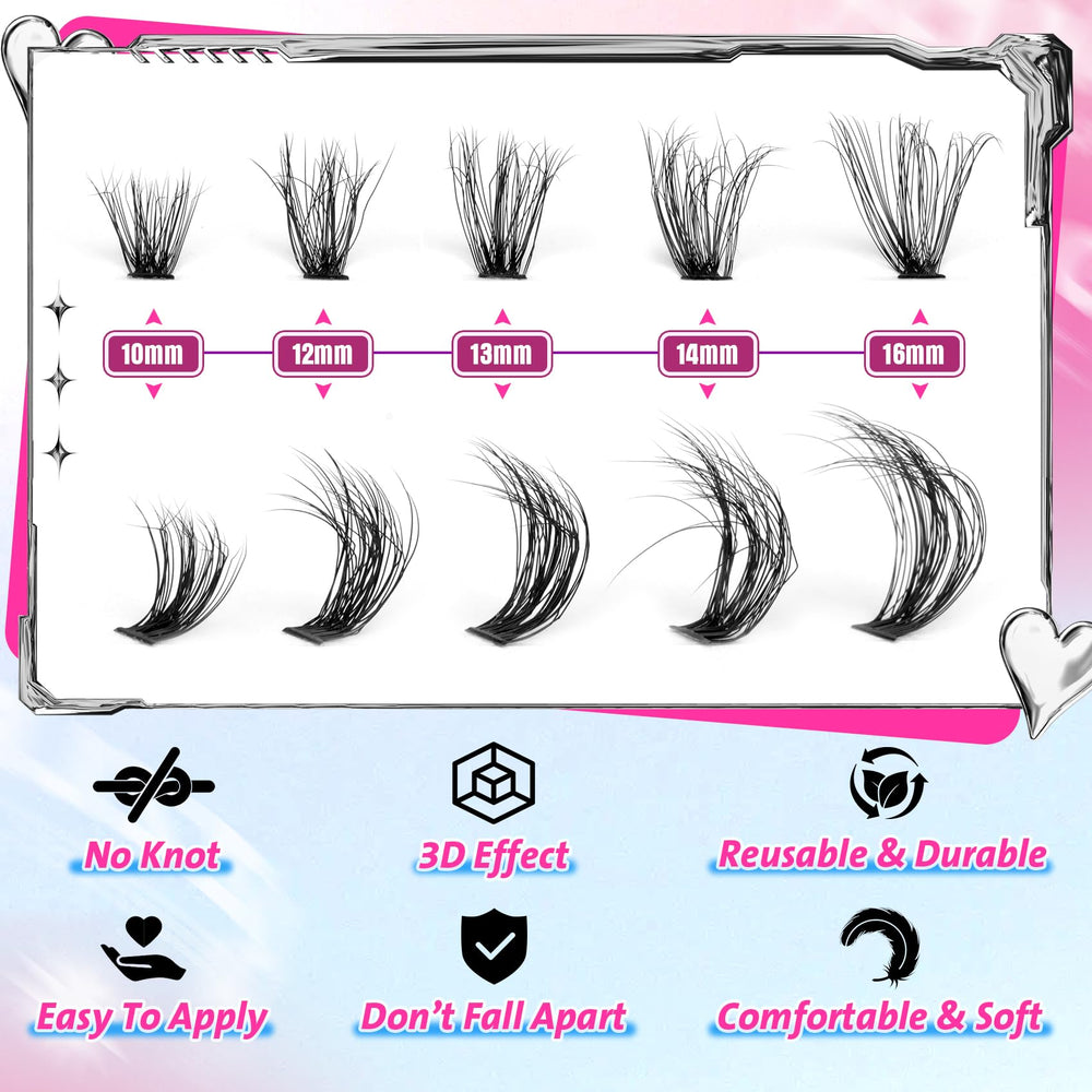 Pleell handmade lash clusters offer soft, comfortable wear for beginners.