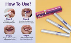 90 uses label on PLQUE pen packaging