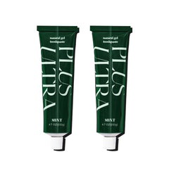 Front view of Plus Ultra Fluoride-Free Gel Toothpaste in an aluminum tube