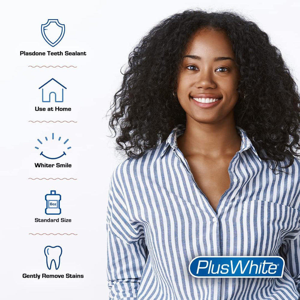 Illustration of swishing mouthwash for whitening