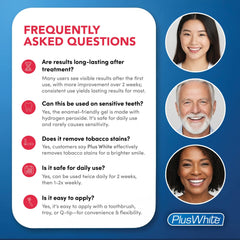 At-home whitening results: visibly whiter teeth