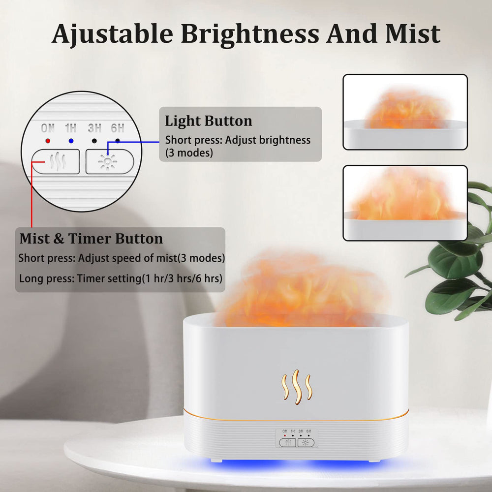 Flame diffuser 300ML showcasing remote control