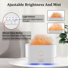 Flame diffuser 300ML showcasing remote control