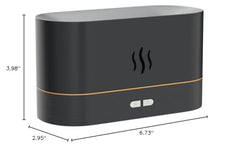 PLUWEL Flame Diffuser LED flame effect creating cozy ambiance.