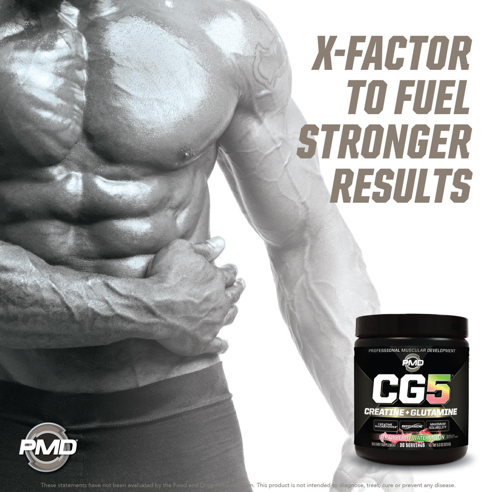Hero shot: PMD Sports CG5 Premium Creatine & L-Glutamine Powder - Strawberry Watermelon